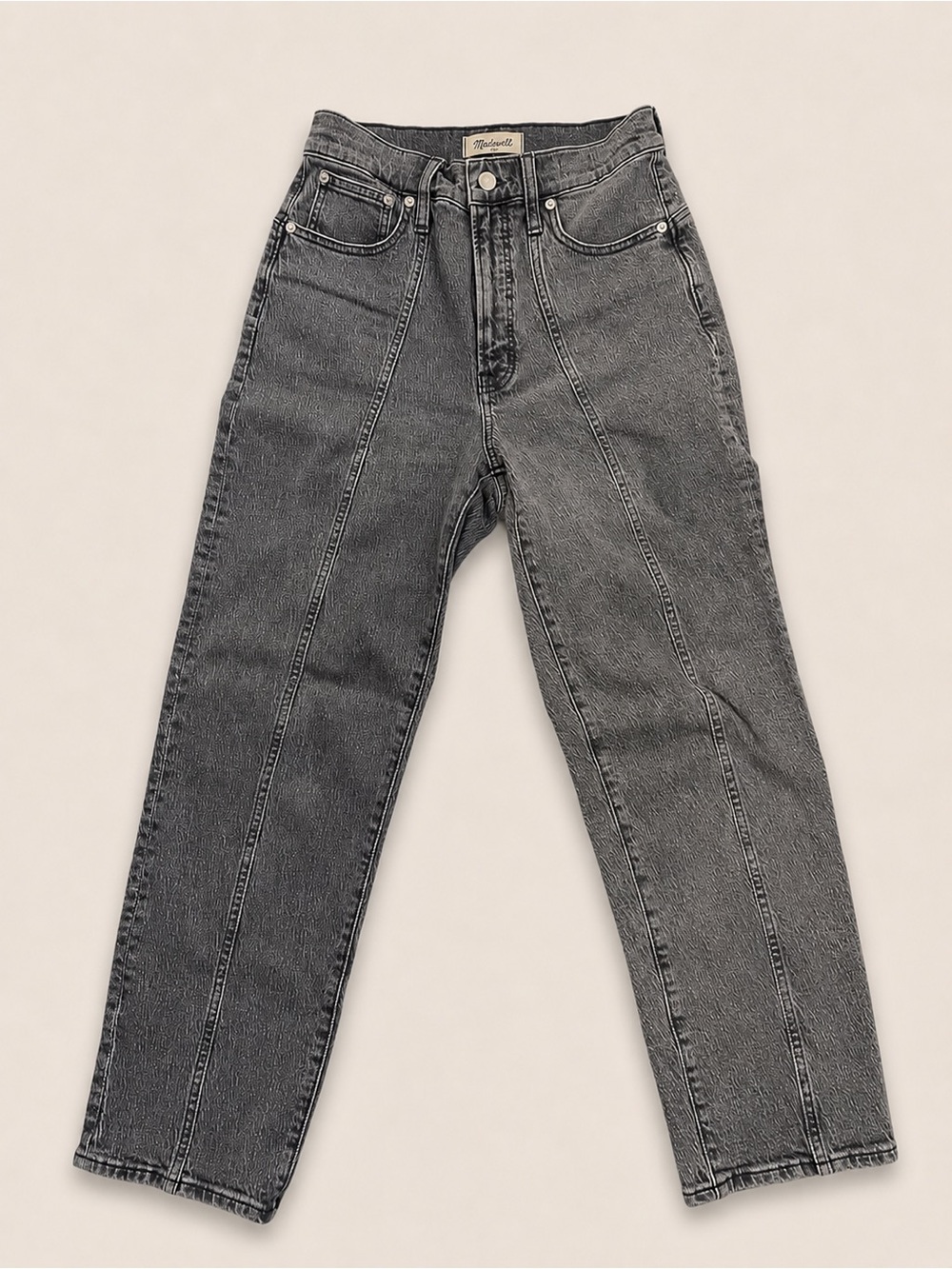 Madewell The Perfect Vintage Straight Jean Gray Wash Size 28